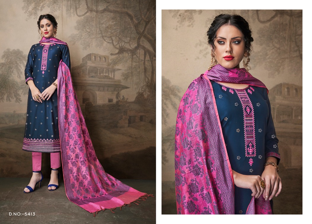 Kessi Fabrics Parnita Vol – 2 Jam Silk authentic Fabric salwar kameez catalog