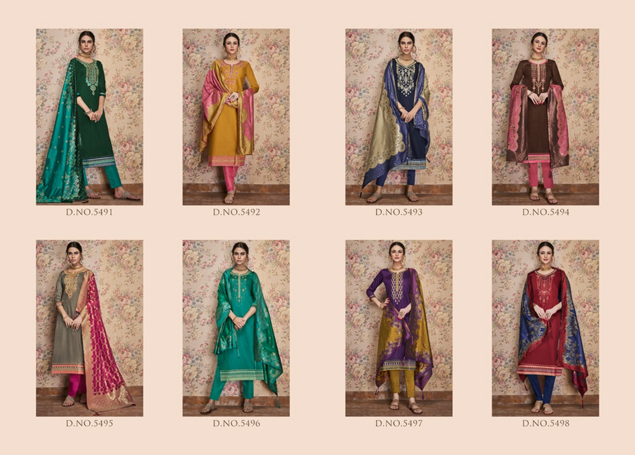 Kessi fabrics virasat vol 6 readymade dress Material online supplier