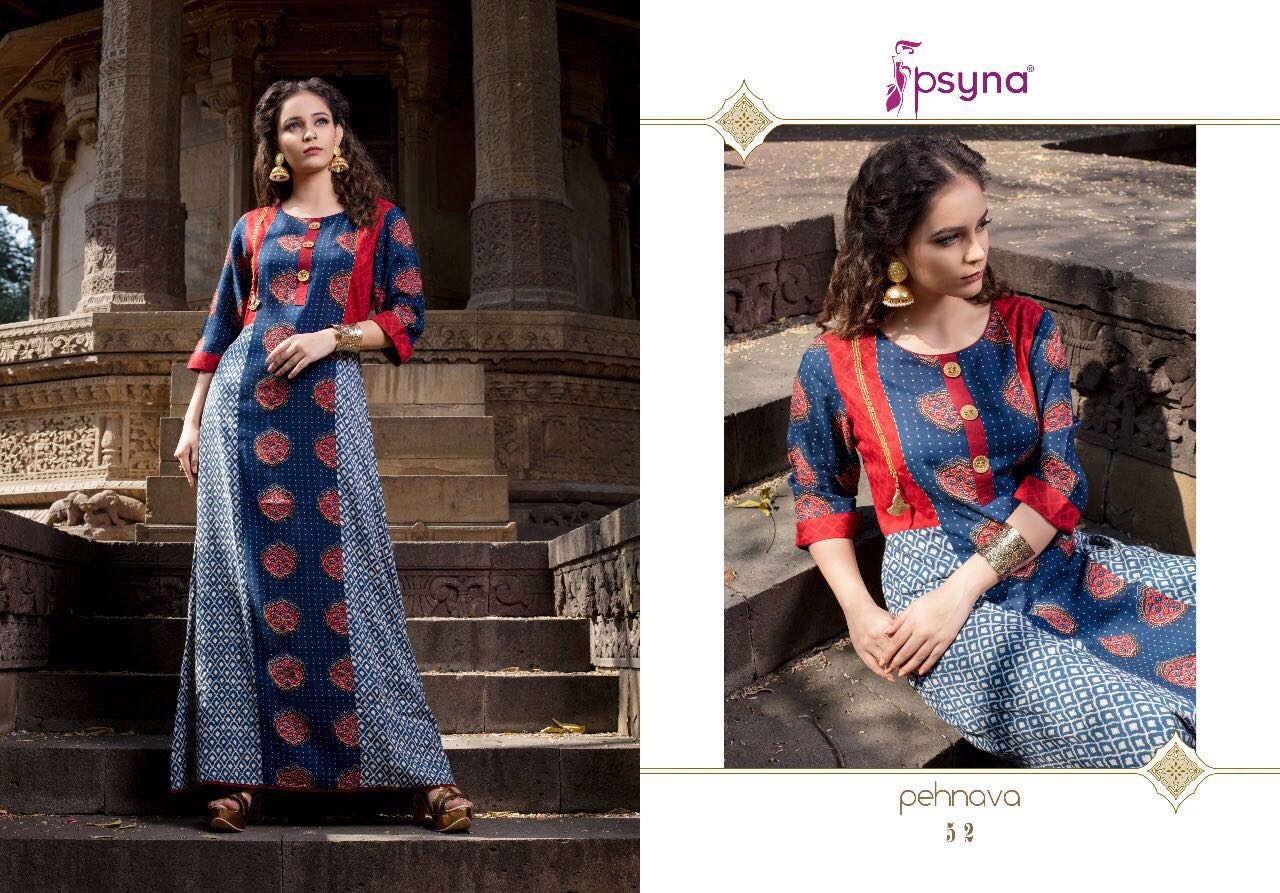 Psyna  pehnava vol 5 classy look Kurti catalog