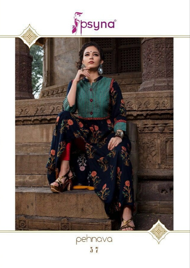 Psyna  pehnava vol 5 classy look Kurti catalog