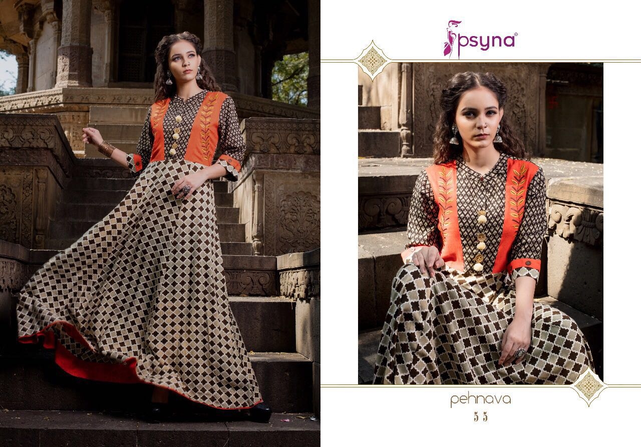 Psyna  pehnava vol 5 classy look Kurti catalog