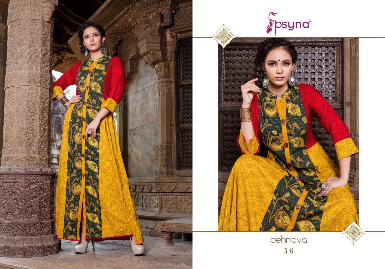 Psyna  pehnava vol 5 classy look Kurti catalog