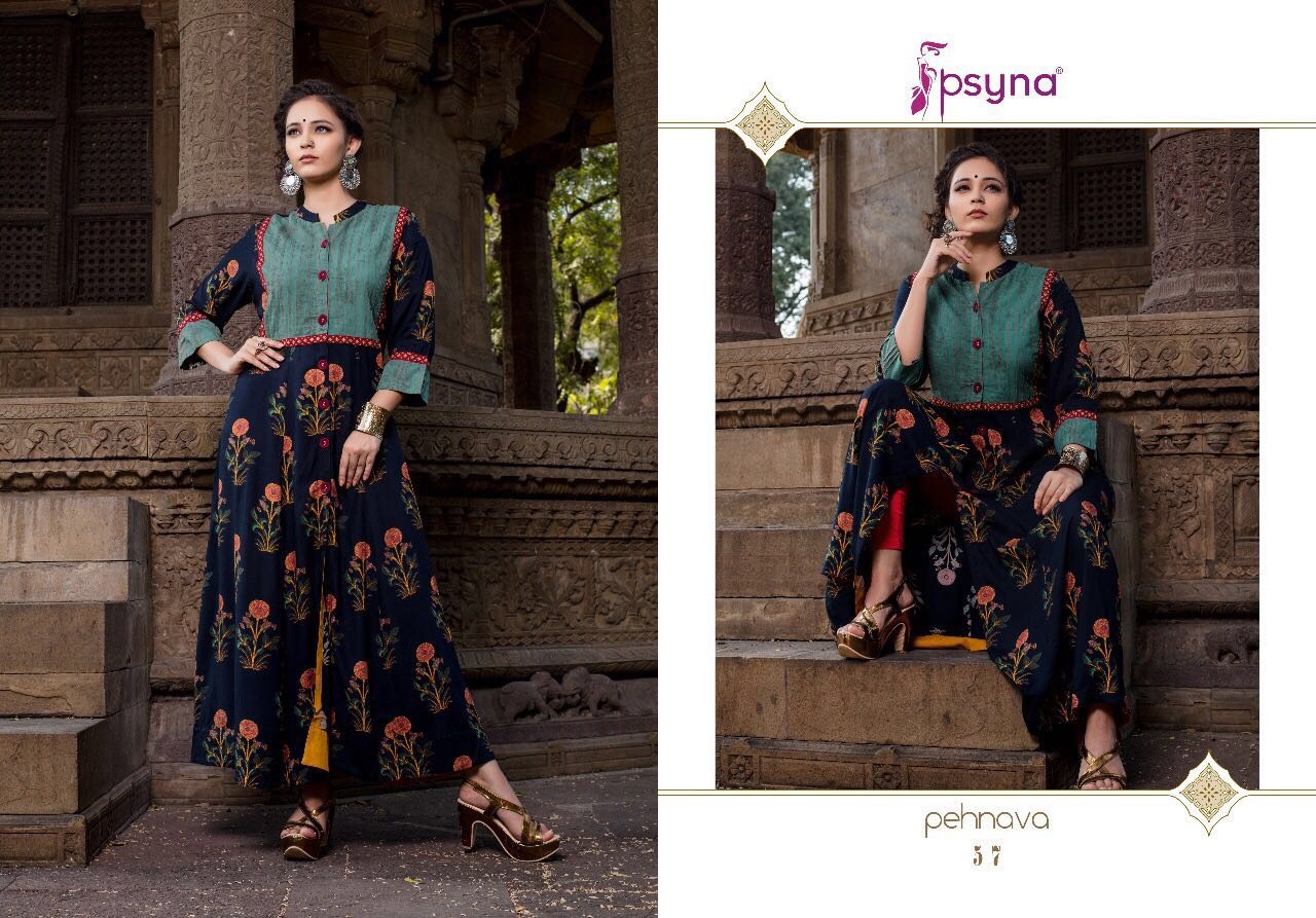 Psyna  pehnava vol 5 classy look Kurti catalog