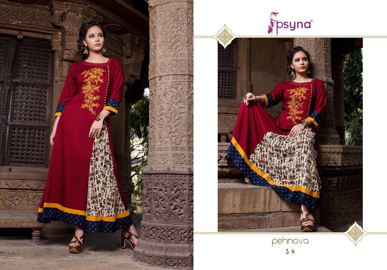 Psyna  pehnava vol 5 classy look Kurti catalog