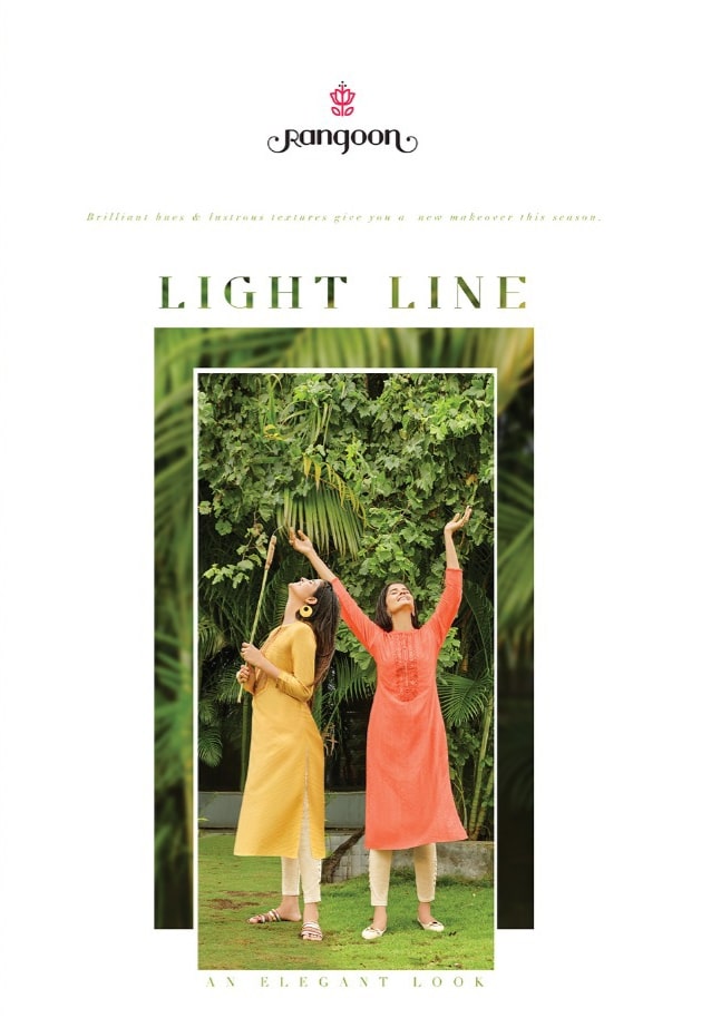 Rangoon light line casual wear A line kurties collection