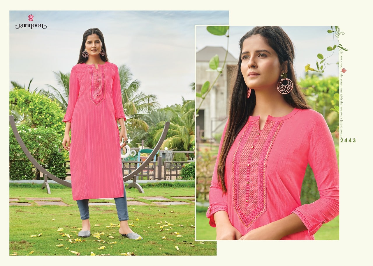 Rangoon light line casual wear A line kurties collection