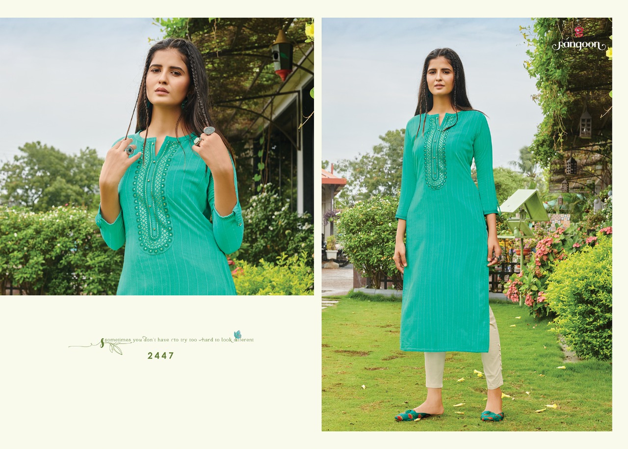 Rangoon light line casual wear A line kurties collection