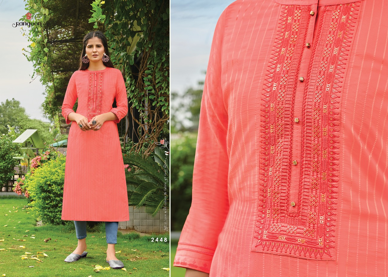 Rangoon light line casual wear A line kurties collection