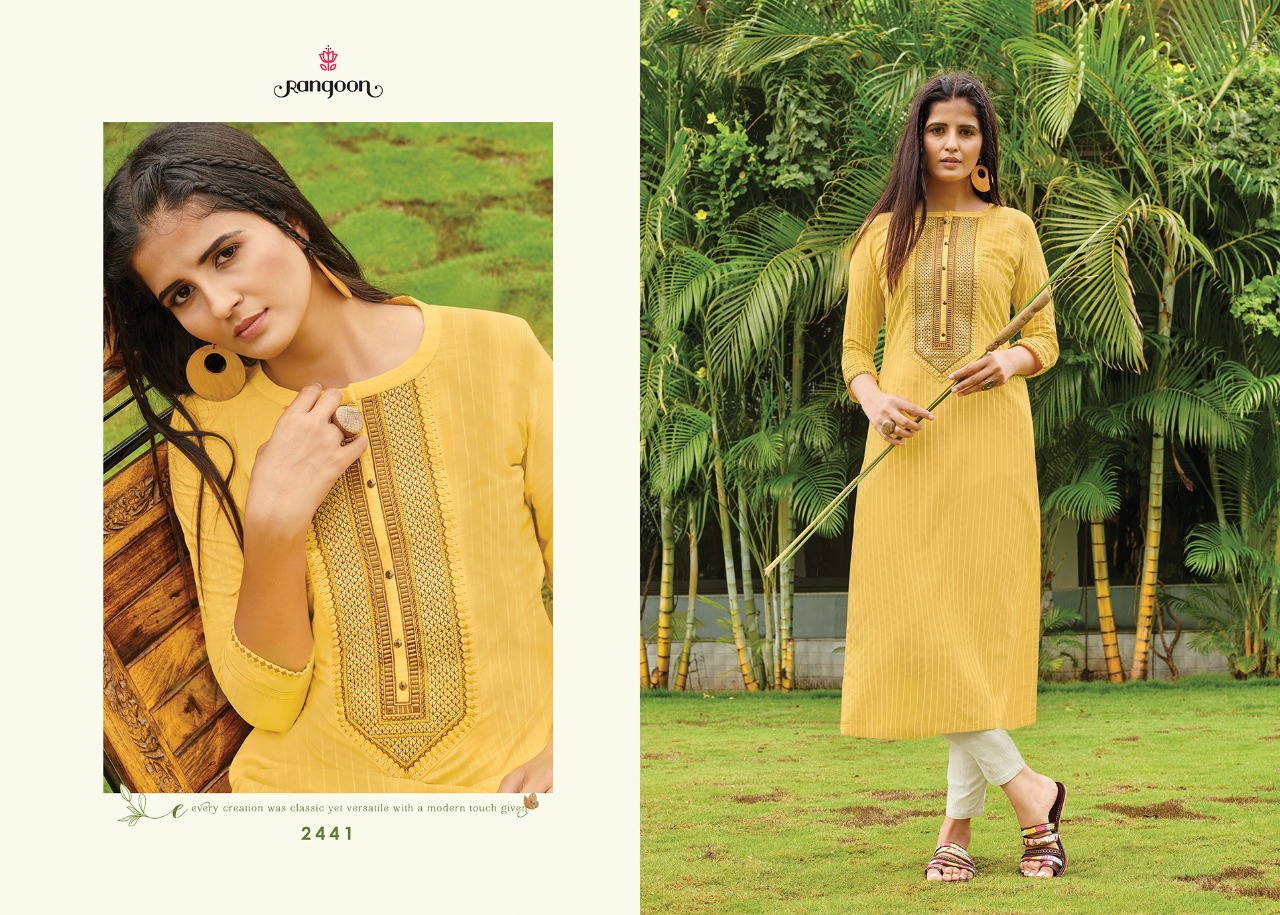 Rangoon light line casual wear A line kurties collection