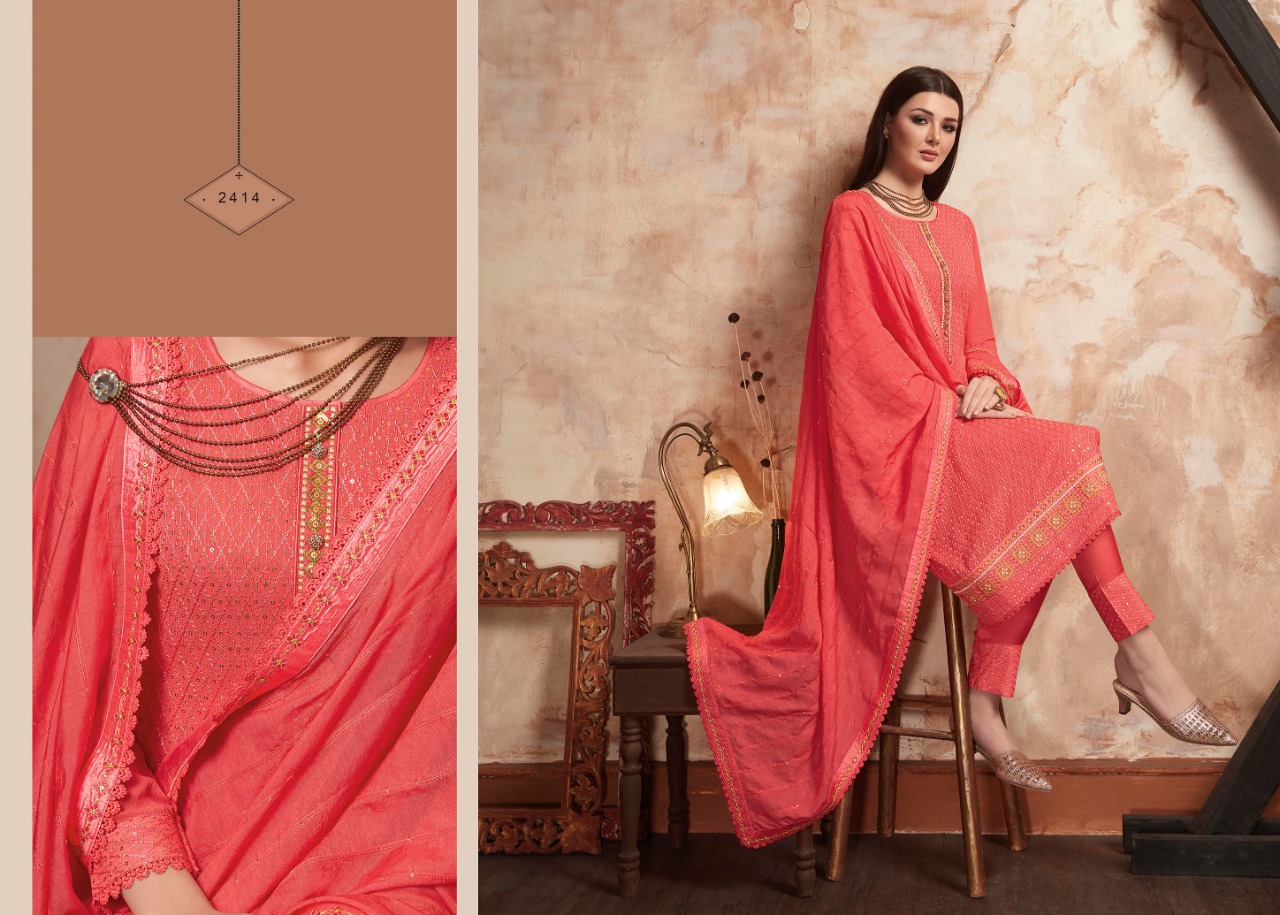 Rangoon royal touch top bottom with dupatta ready to wear collection