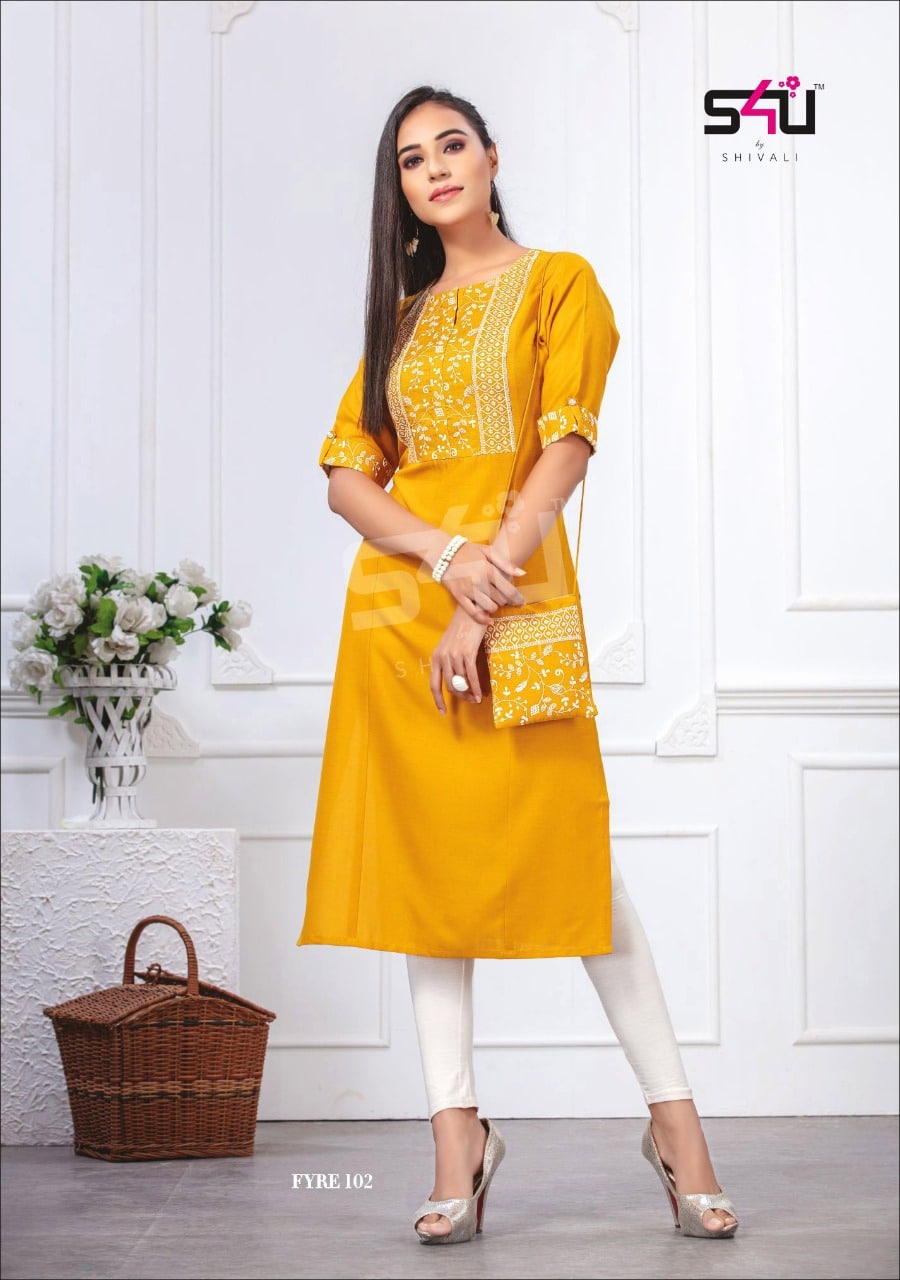 S4U by shivali fyre vol 1 kurties with designer bags at best price online