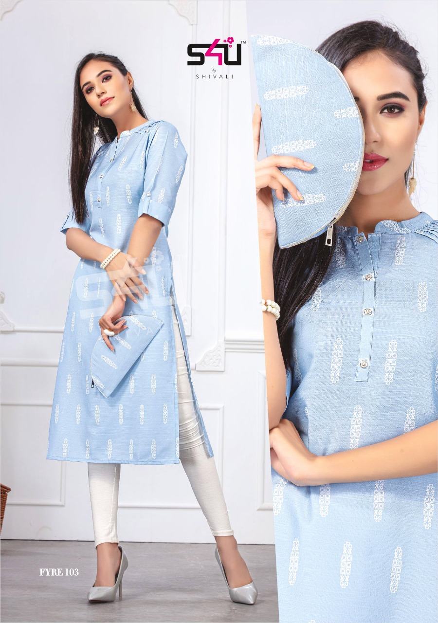 S4U by shivali fyre vol 1 kurties with designer bags at best price online