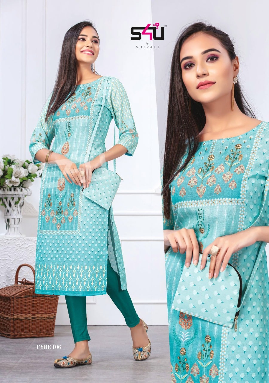 S4U by shivali fyre vol 1 kurties with designer bags at best price online