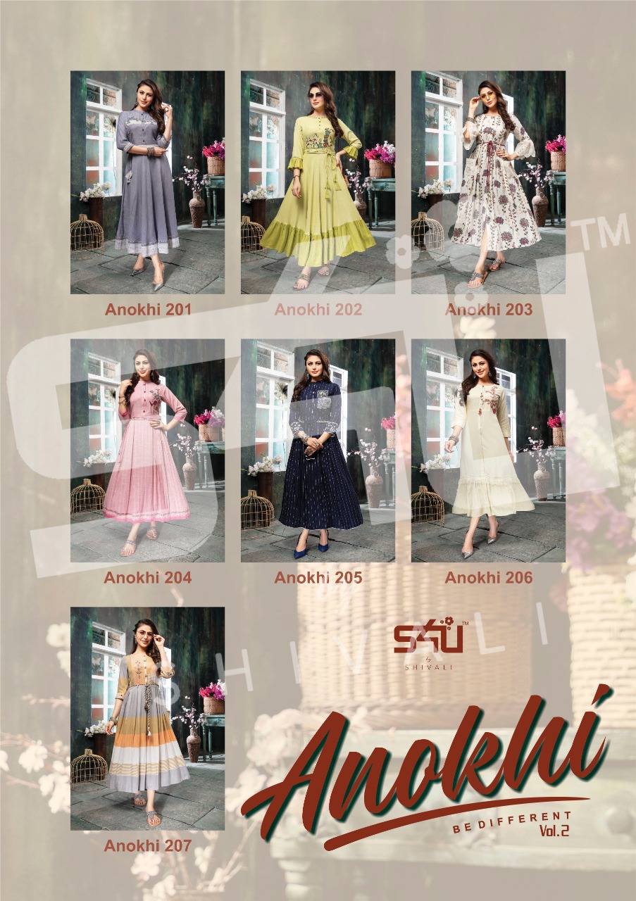 S4u by shivalilaunches anokhi vol 02 wholesale prise kurties  catlog