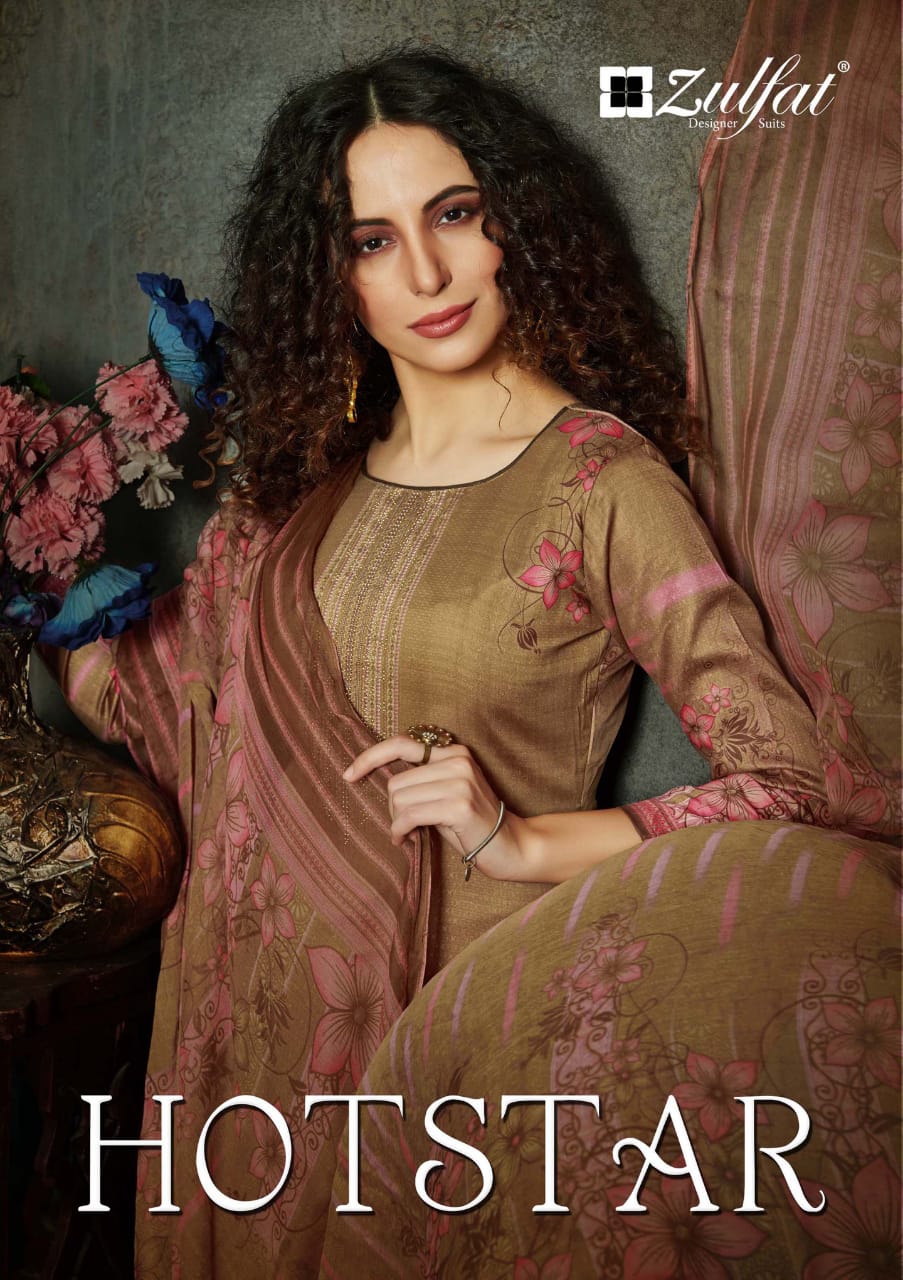 Zulfat designer studio hotstar vol 4 cotton printed salwar suits Wholesaler