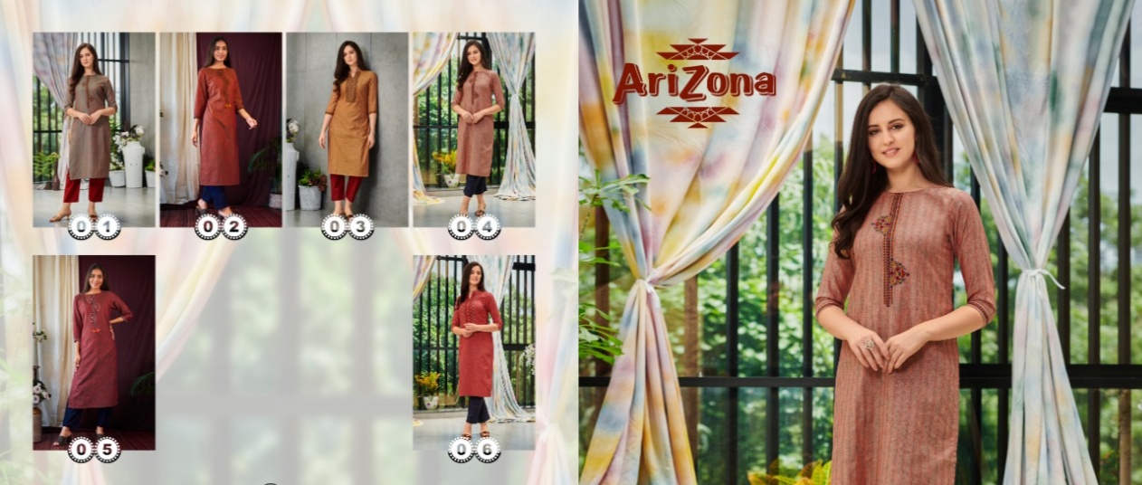 100 miles arizona cotton affordable price kurti pant catalog