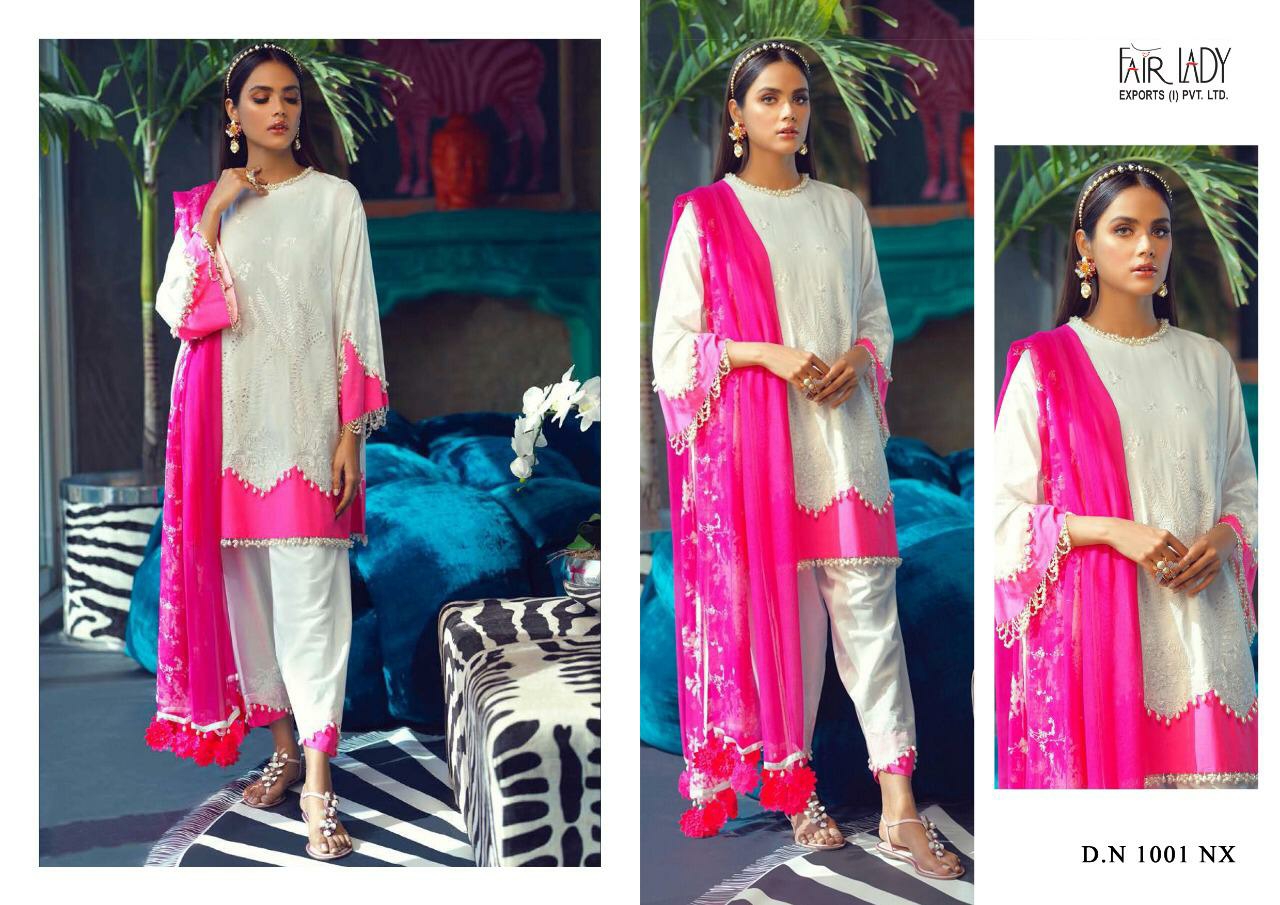 FAIRLADY Sana safinaz 1001  Salwar Kameez cotton  Singles