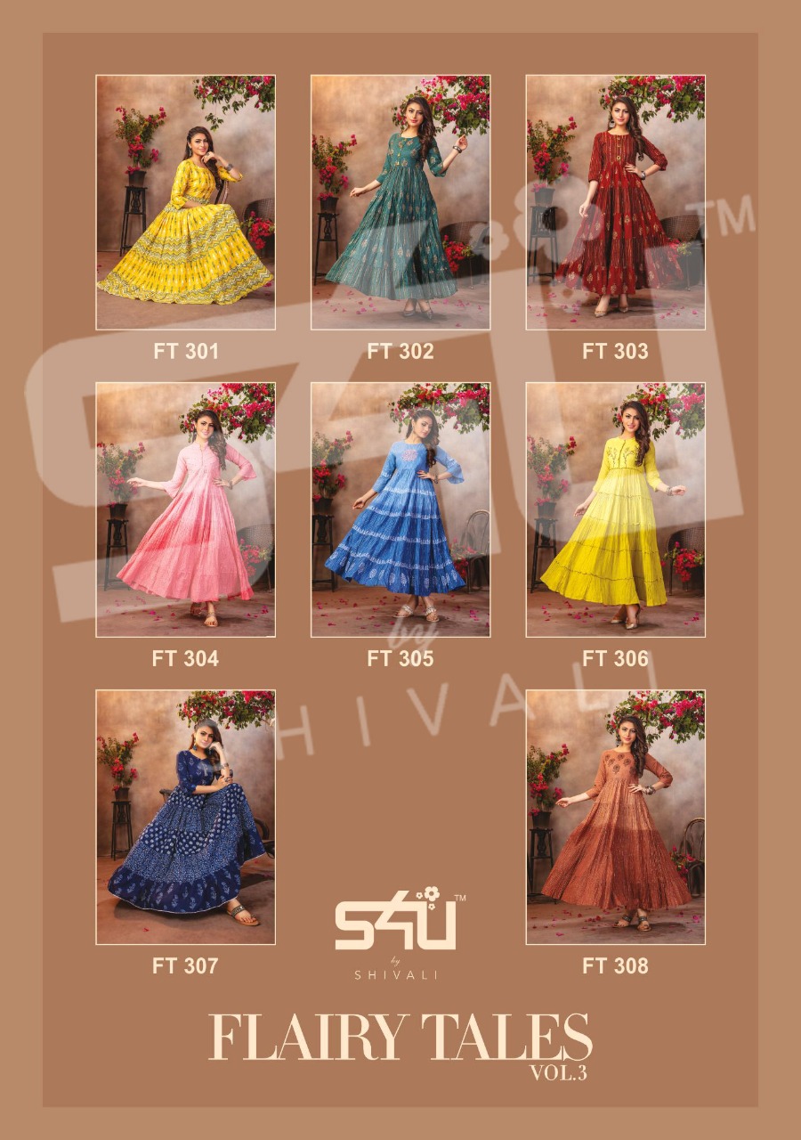 S4u by Shivali Flairy Tales Vol 3 beautiful flare gown catalog