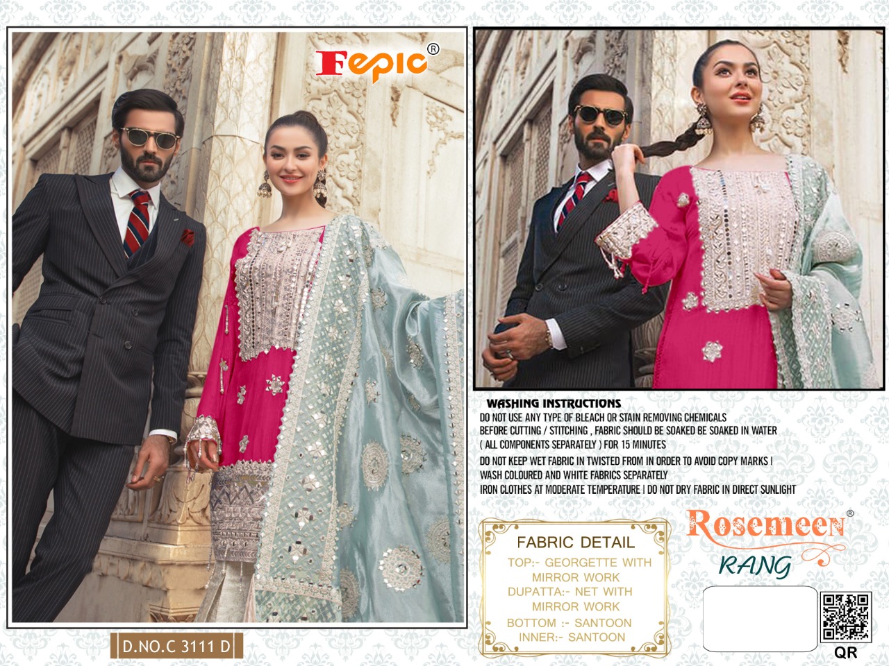 FEPIC Rosemeen C 3111 D Salwar Kameez Georgette Singles