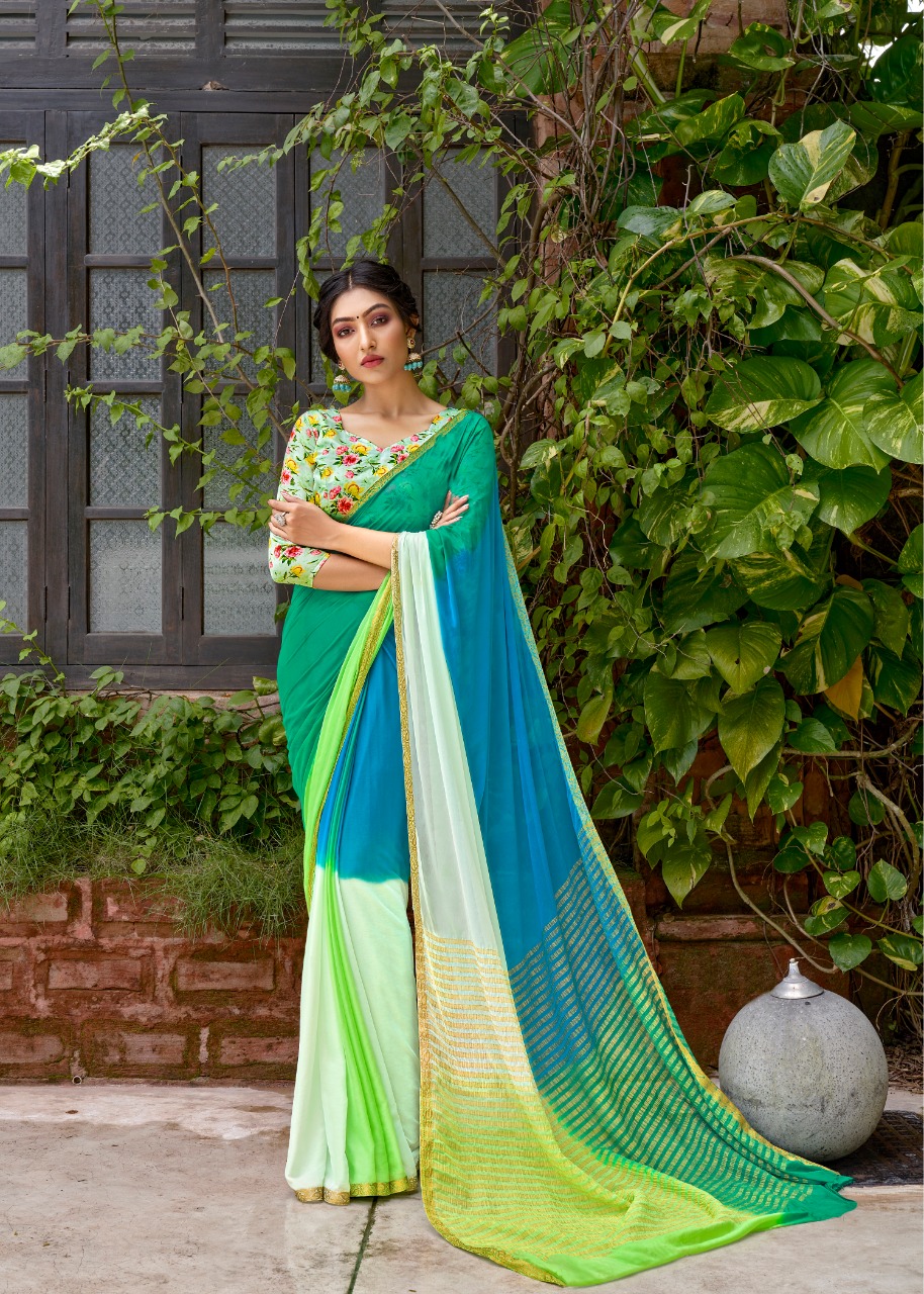 L t fashion satrupa chiffon attractiv with blouse saree catalog