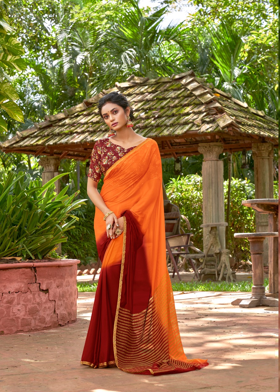 L t fashion satrupa chiffon attractiv with blouse saree catalog