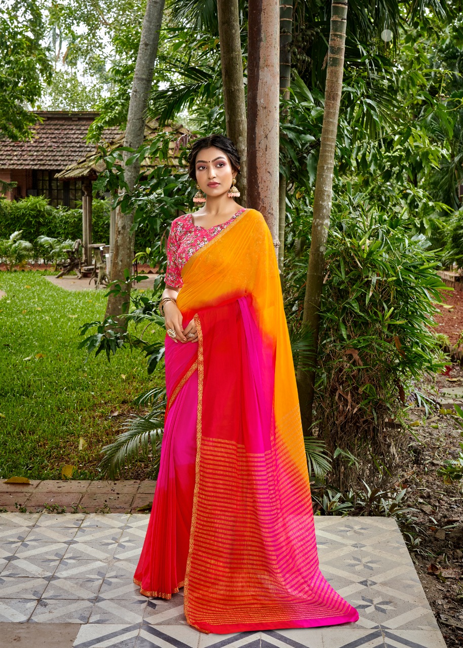 L t fashion satrupa chiffon attractiv with blouse saree catalog