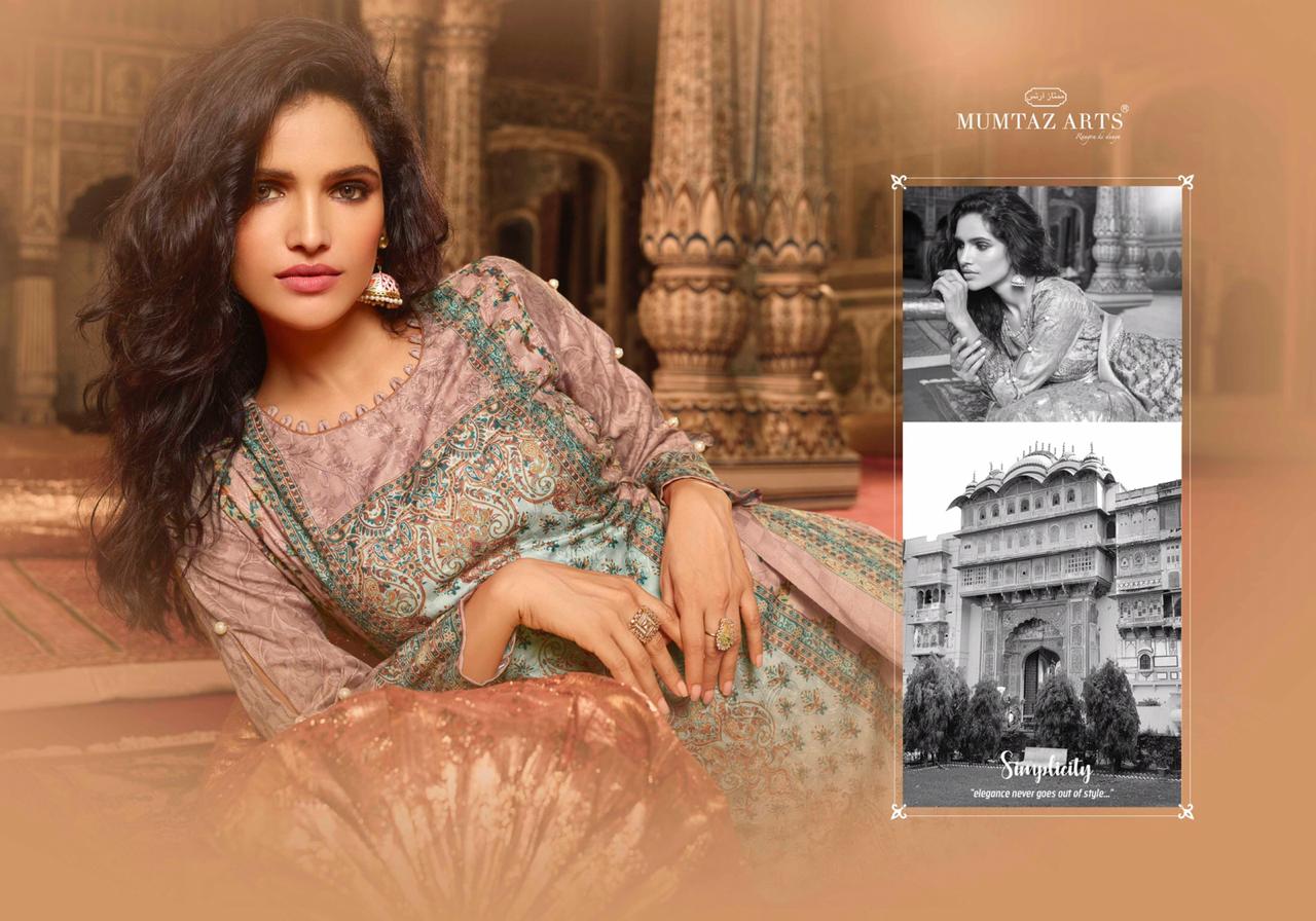 mumtaz arts kasheeda kari digital print with aari work attractive  salwar suit catalog