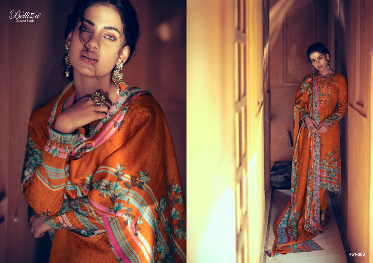 Belliza designer studio riwayat Pashmina attrective Digital Style Print salwar suit catalog