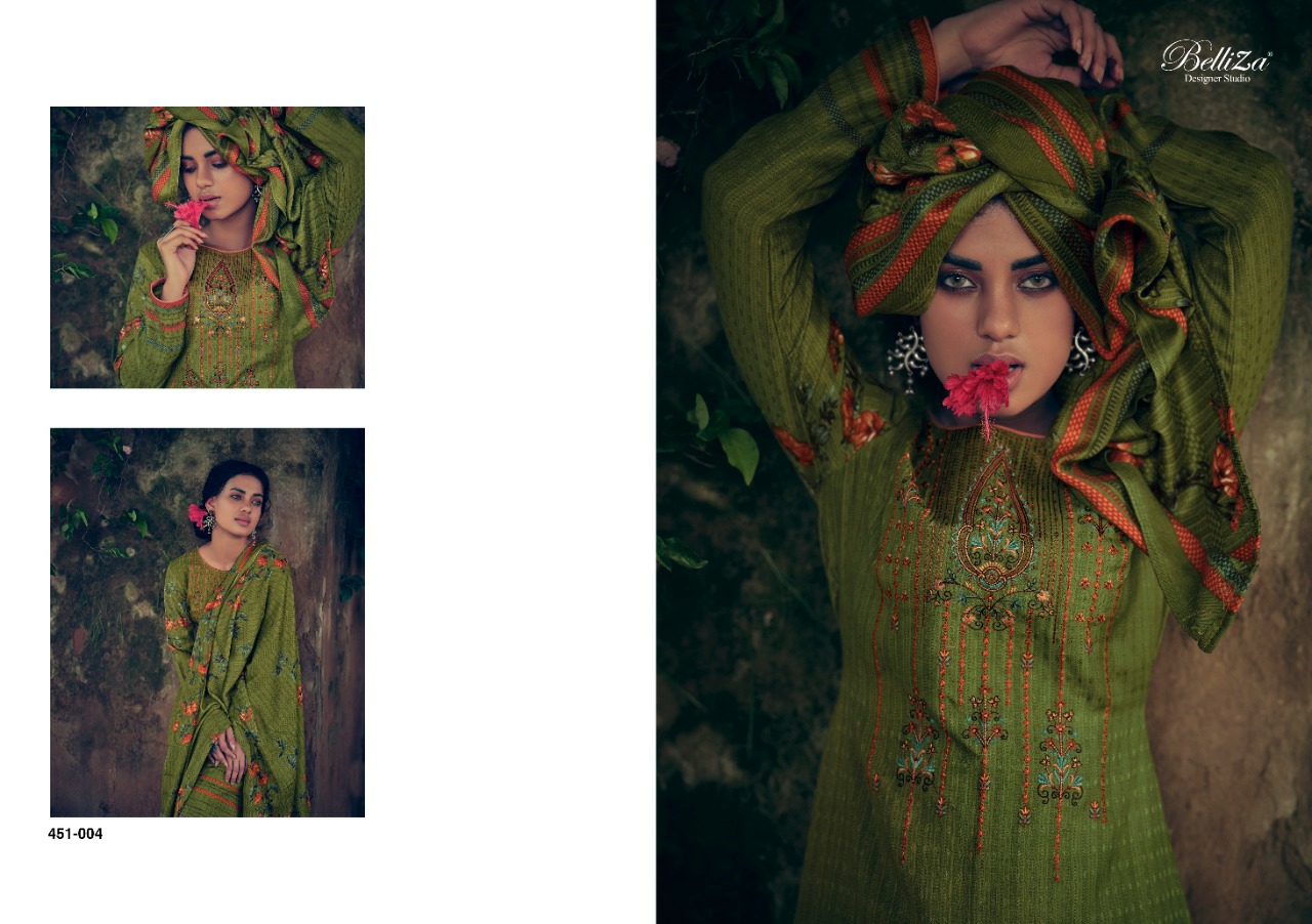 Belliza designer studio riwayat Pashmina attrective Digital Style Print salwar suit catalog