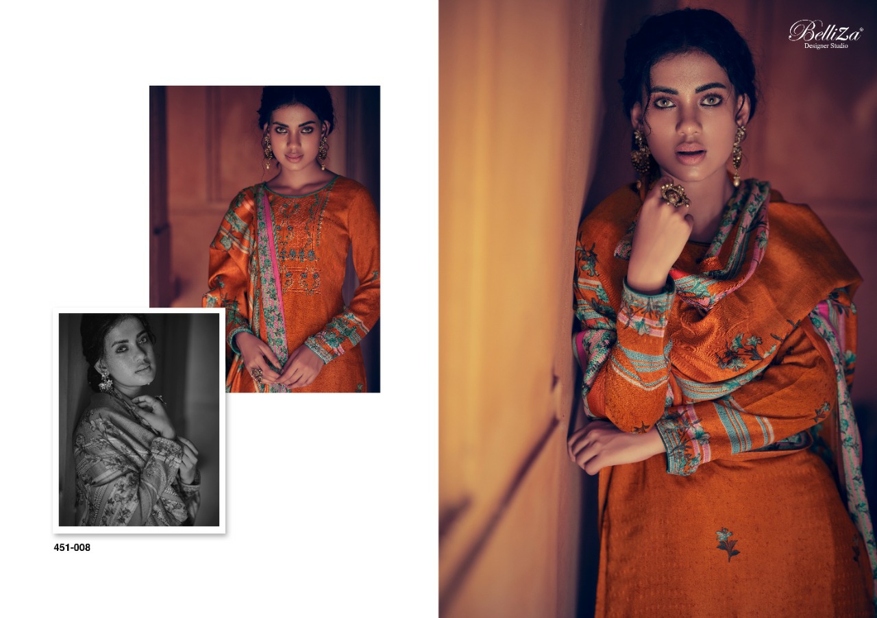 Belliza designer studio riwayat Pashmina attrective Digital Style Print salwar suit catalog