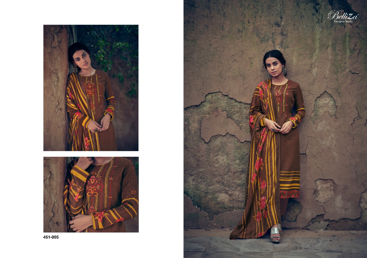 Belliza designer studio riwayat Pashmina attrective Digital Style Print salwar suit catalog