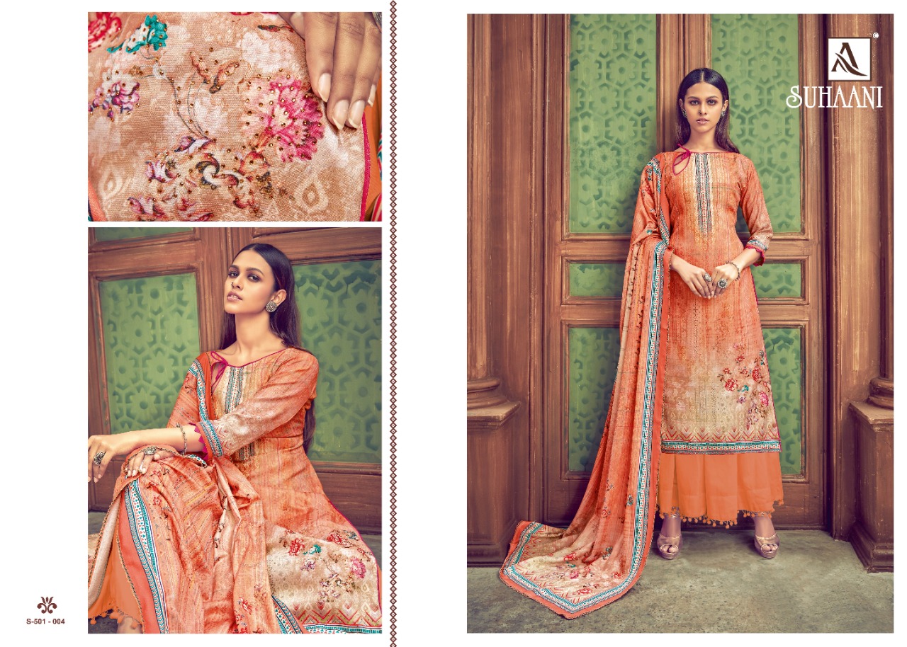 Alok Suit Suhani pashmina exclusive print salwar suit catalog