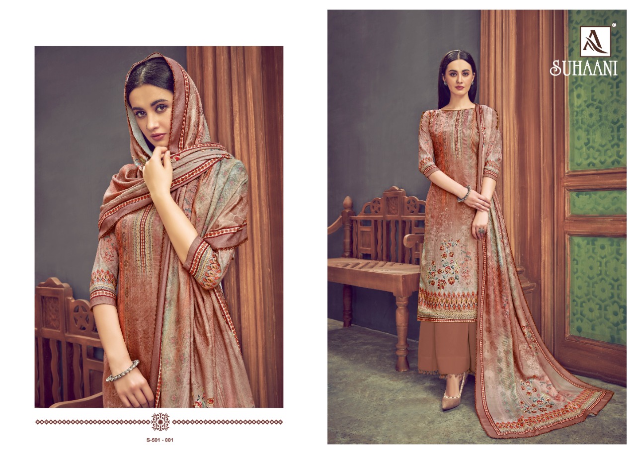 Alok Suit Suhani pashmina exclusive print salwar suit catalog