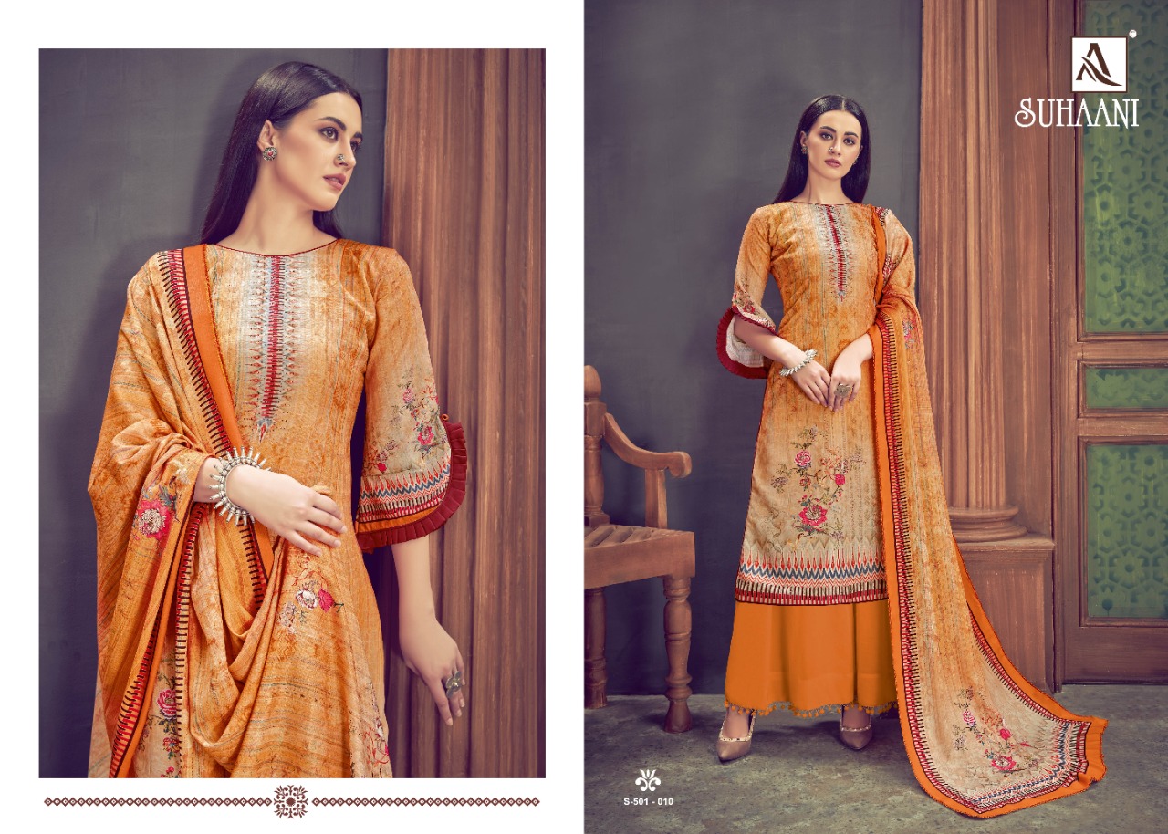 Alok Suit Suhani pashmina exclusive print salwar suit catalog