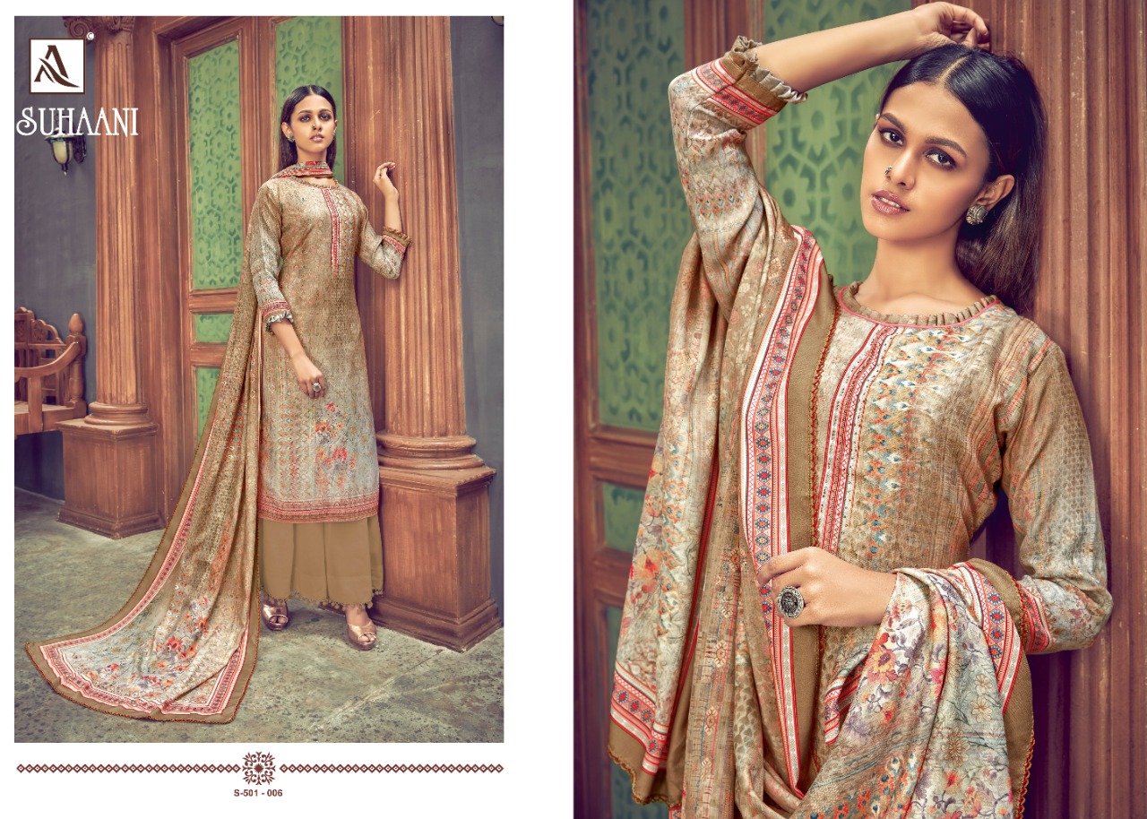 Alok Suit Suhani pashmina exclusive print salwar suit catalog