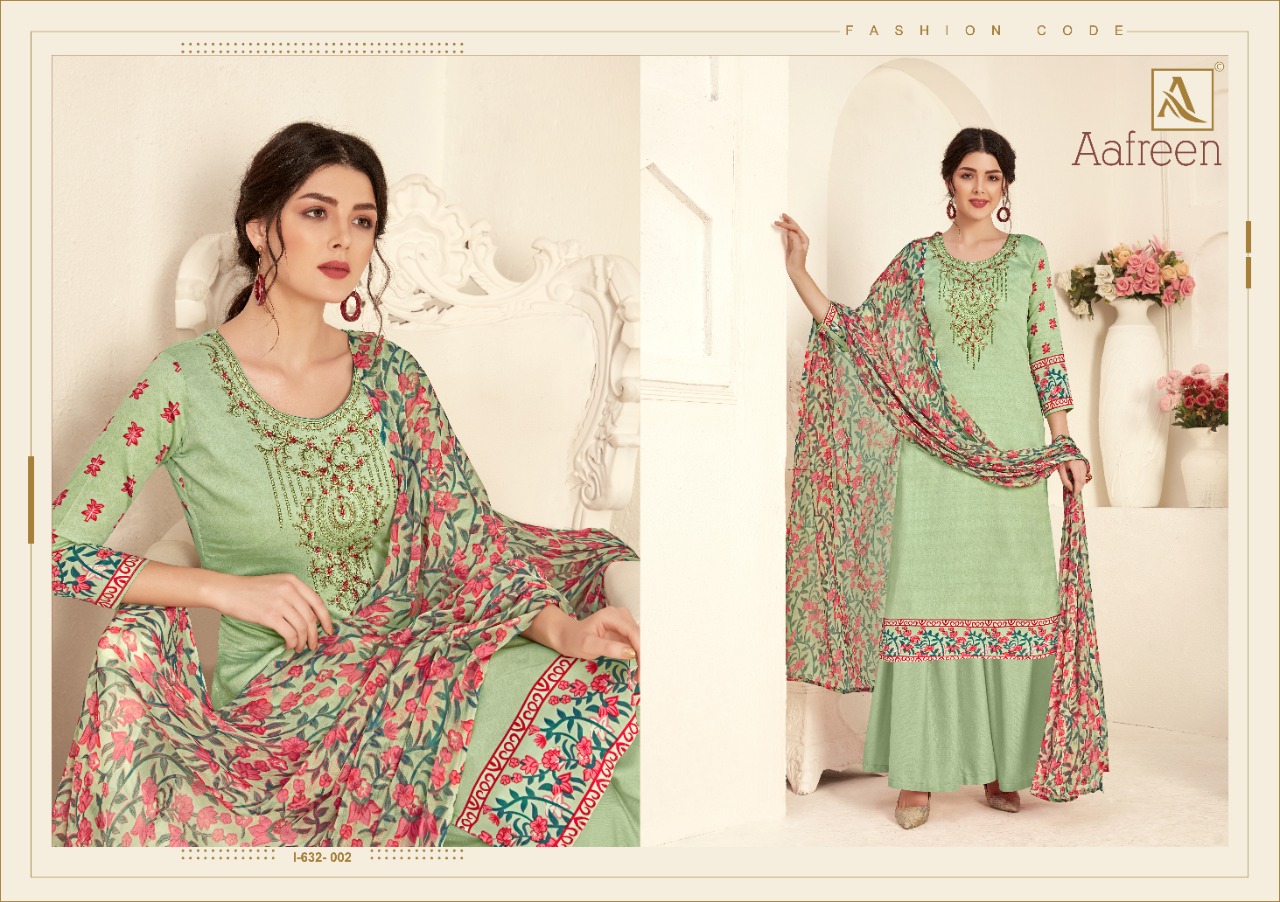 alok suit aafreen cotton  authentic fabric Salwar suits catalog