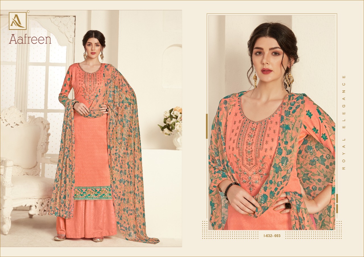 alok suit aafreen cotton  authentic fabric Salwar suits catalog