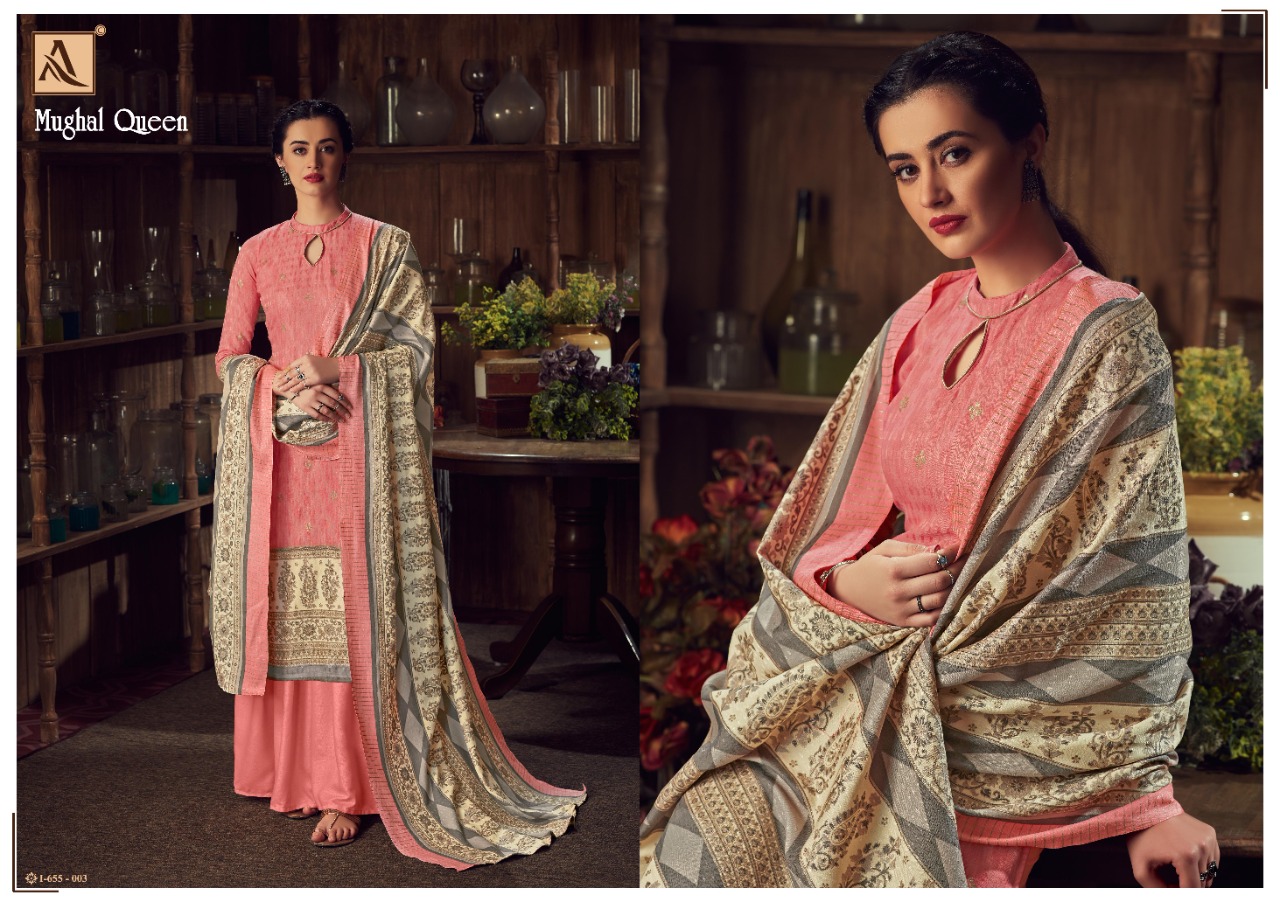 Alok Suit Mughal Queen  Wool Pashmina elegant look salwar suit catalog