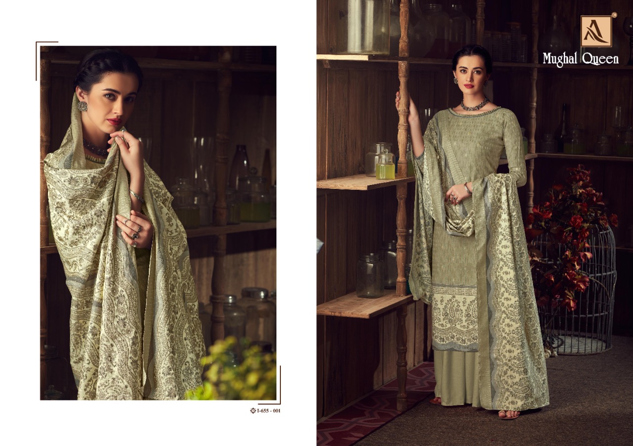 Alok Suit Mughal Queen  Wool Pashmina elegant look salwar suit catalog