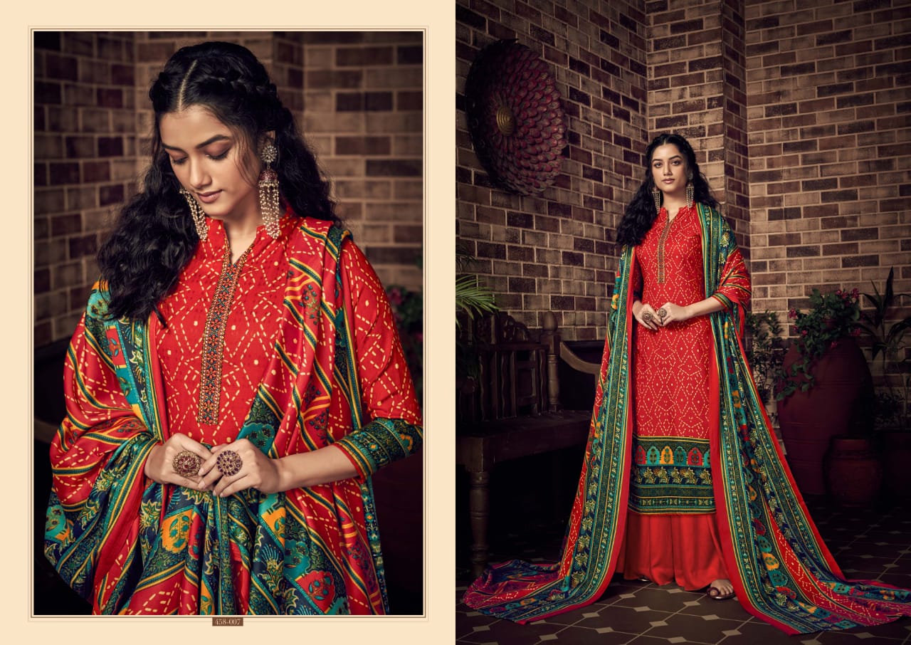 belliza designer studio desire decent kasmiri embroidary work salwar suit catalog