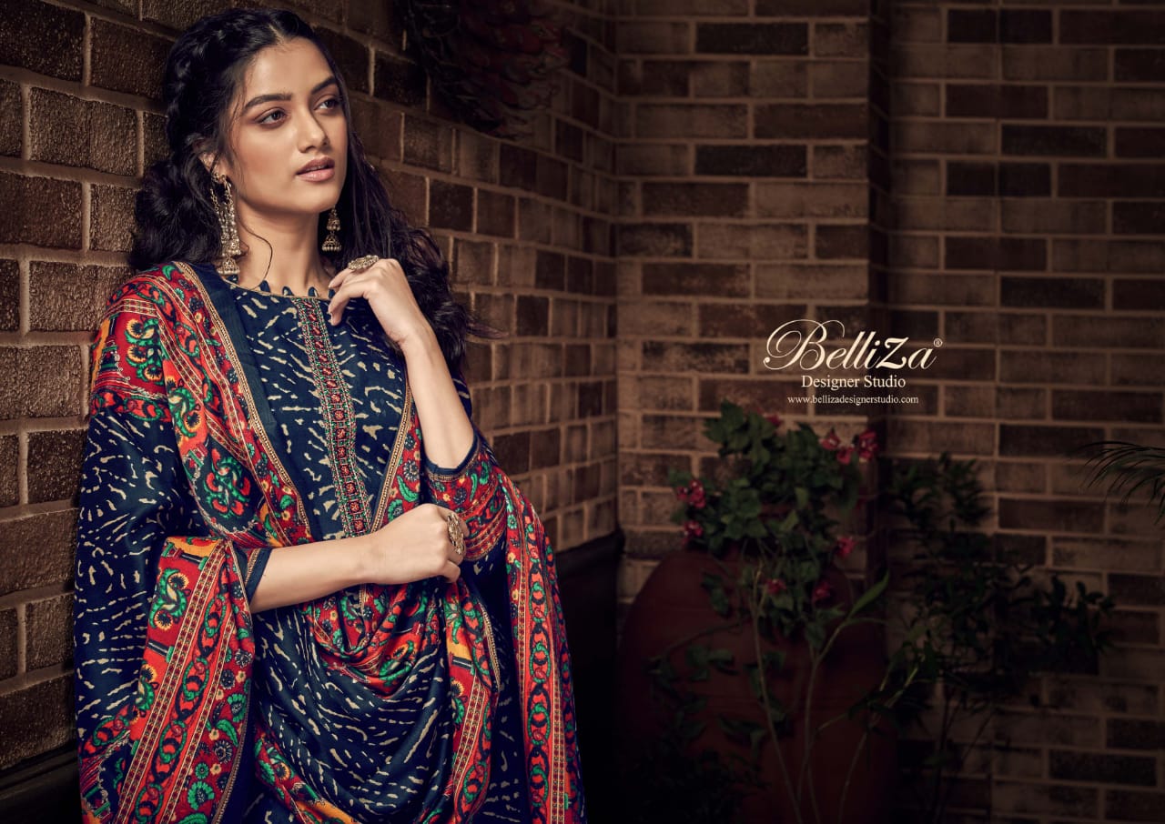 belliza designer studio desire decent kasmiri embroidary work salwar suit catalog