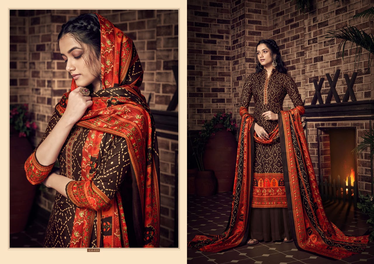 belliza designer studio desire decent kasmiri embroidary work salwar suit catalog