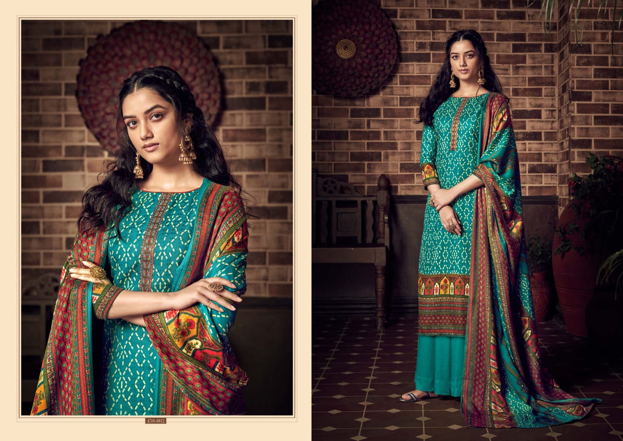 belliza designer studio desire decent kasmiri embroidary work salwar suit catalog