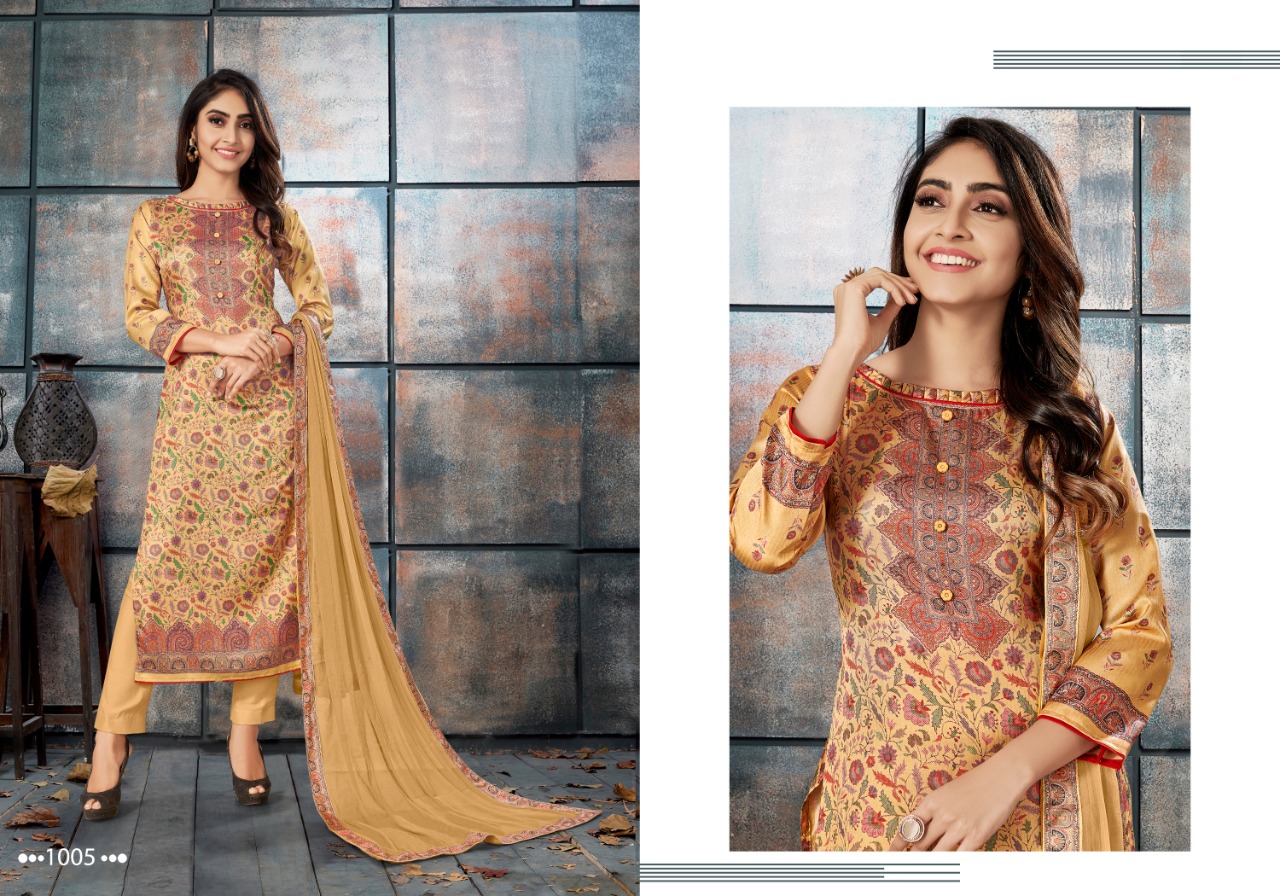 Bipson elegance 1003 1006 winter regal  salwar suit catalog