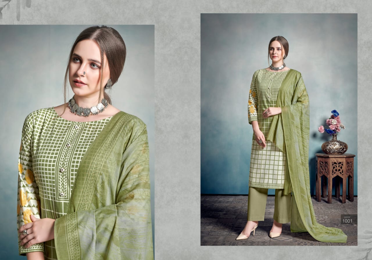 Bipson queen cotton casual wear Salwar suits catalog