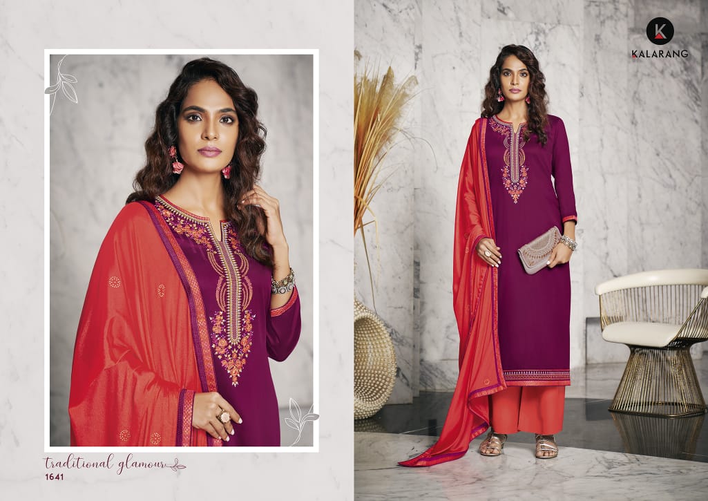 kalarang jessica vol 2 jam silk cotton attractive Embroidery salwar suit catalog