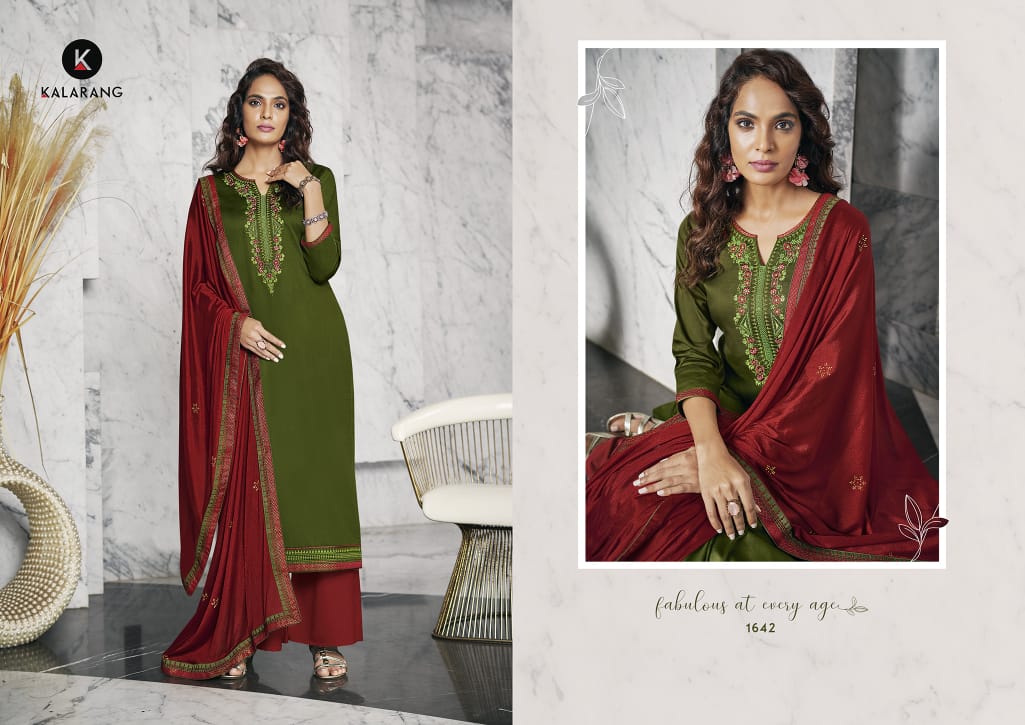 kalarang jessica vol 2 jam silk cotton attractive Embroidery salwar suit catalog