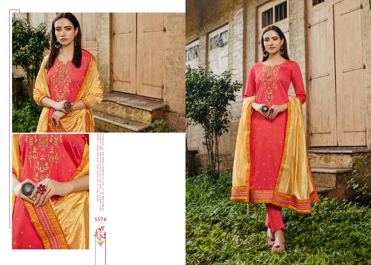 Kessi Fabrics Pvt. Ltd Silk shine vol 3 Jam Silk gorgeous look salwar suit catalog