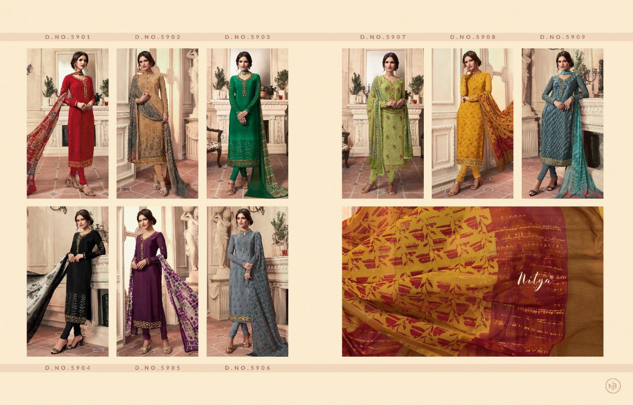 l t fashion nitya 159 classy look salwar suit catalog