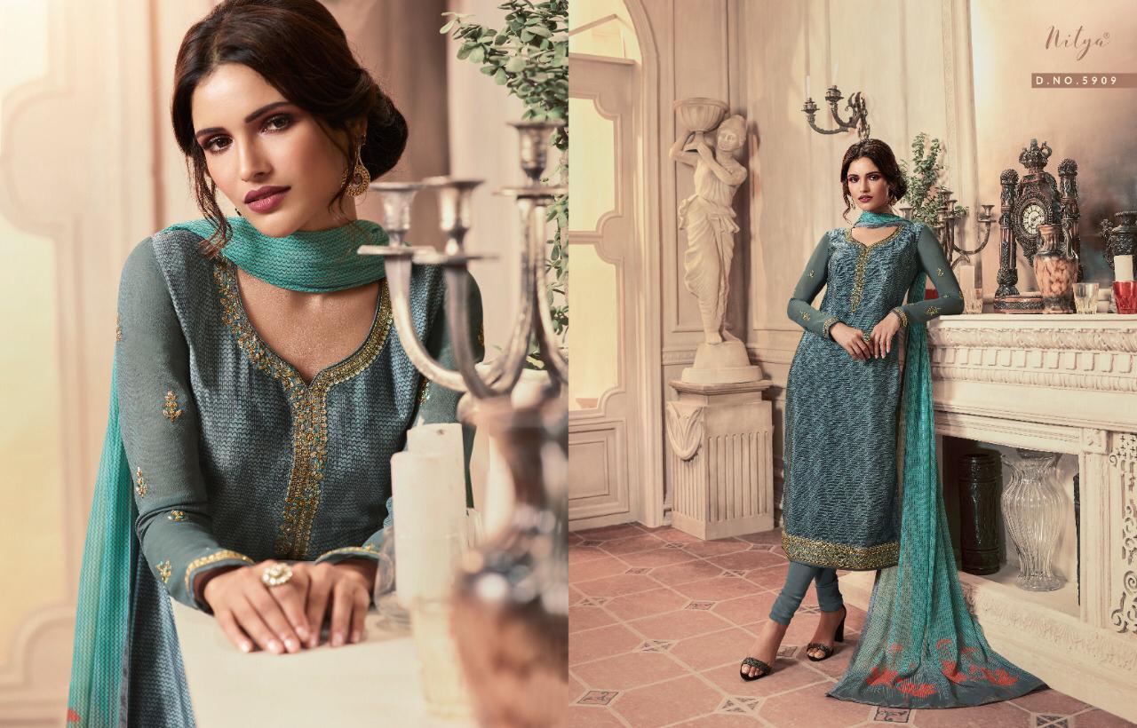 l t fashion nitya 159 classy look salwar suit catalog